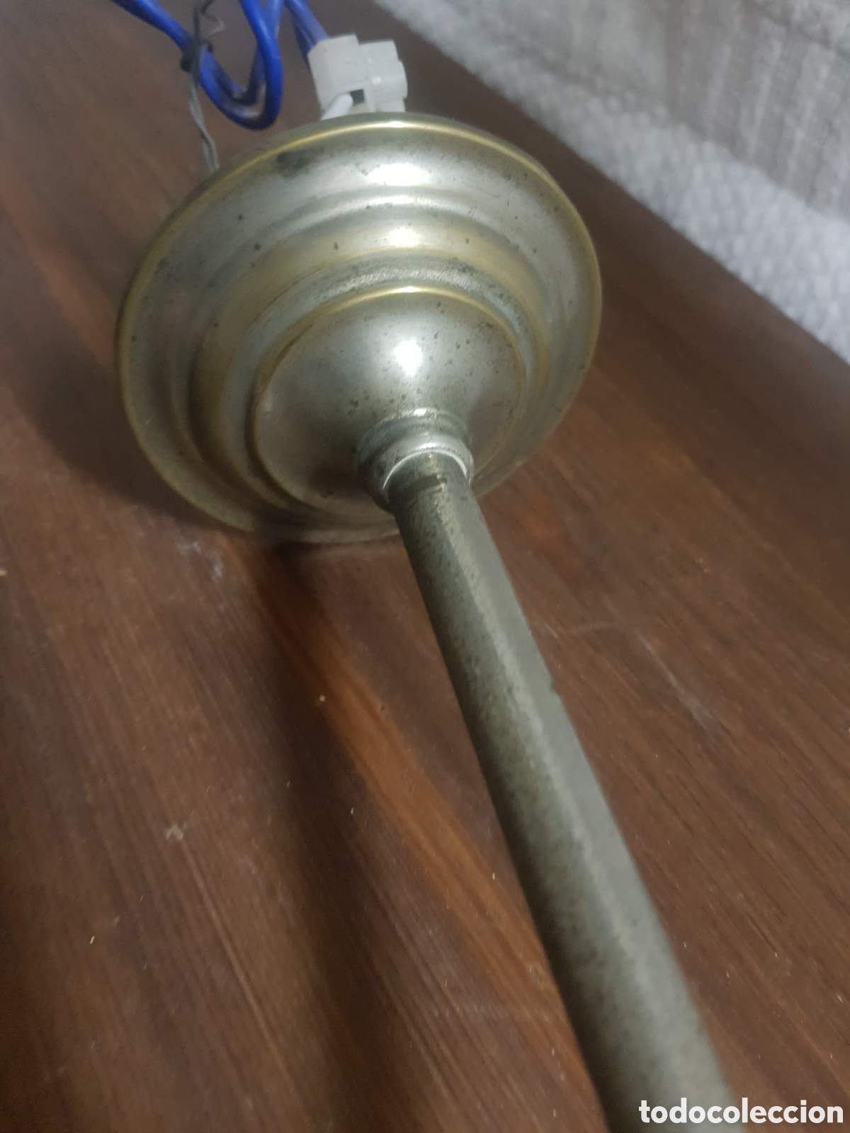 Antig&uuml;edades: Lampara de techo de opalina - Foto 4