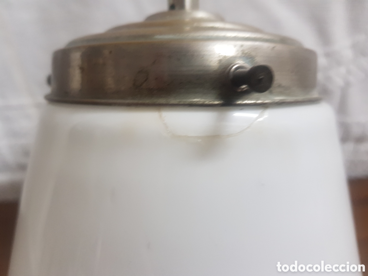 Antig&uuml;edades: Lampara de techo de opalina - Foto 5