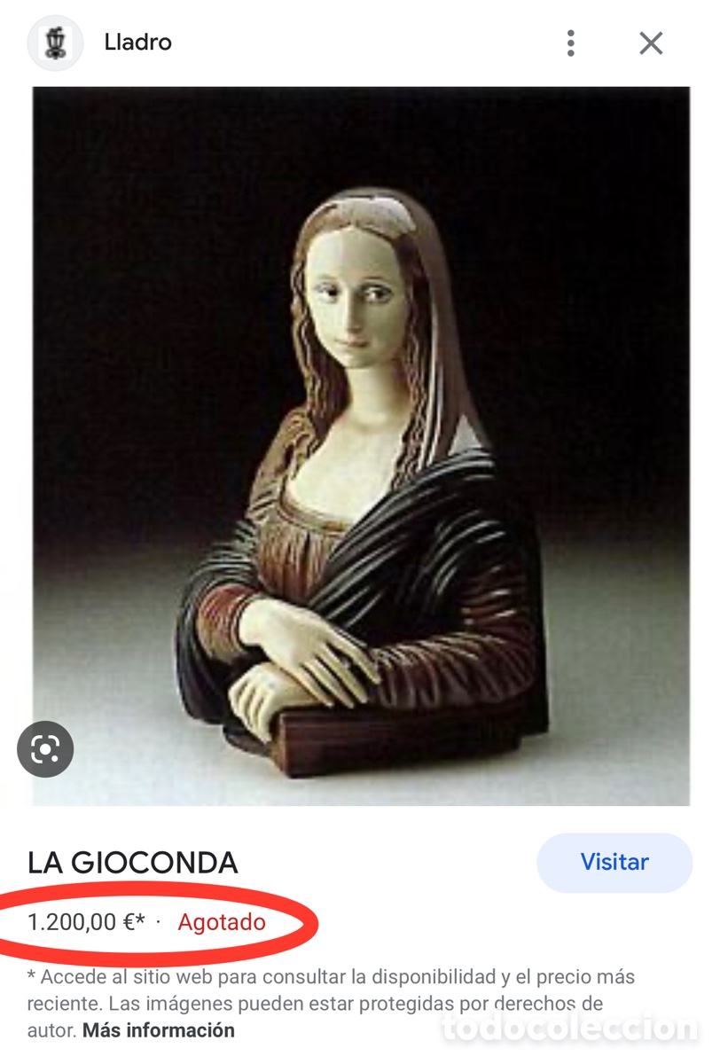 Antig&uuml;edades: REF: 01005337 &ldquo;LA GIOCONDA&rdquo; LLADR&Oacute; - Foto 8