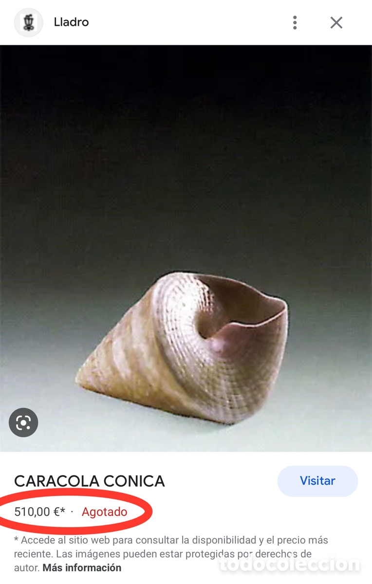 Antig&uuml;edades: REF: 01005568 &ldquo;CARACOLA C&Oacute;NICA&rdquo; LLADR&Oacute; - Foto 9