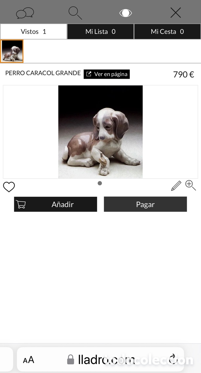 Antig&uuml;edades: REF: 01001139 &ldquo;PERRO CARACOL GRANDE&rdquo; LLADR&Oacute; - Foto 10