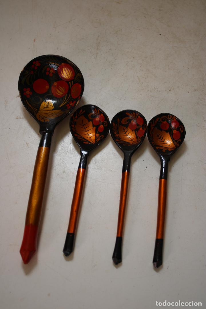 Antig&uuml;edades: 4 cucharas rusas - Foto 3