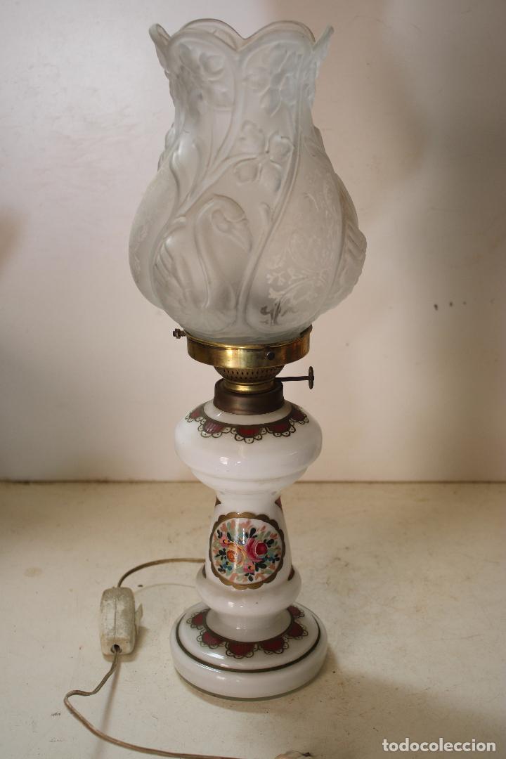 Antig&uuml;edades: lampara quinqu&eacute; marmen - Foto 4