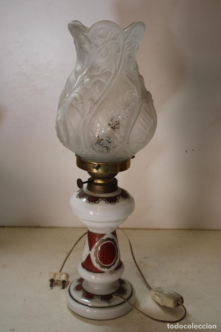 Antig&uuml;edades: lampara quinqu&eacute; marmen - Foto 7