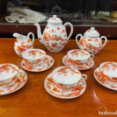 Antigüedades: ANTIGUO JUEGO CONJUNTO DE CAFE DE PORCELANA CHINA. Lote 401043174