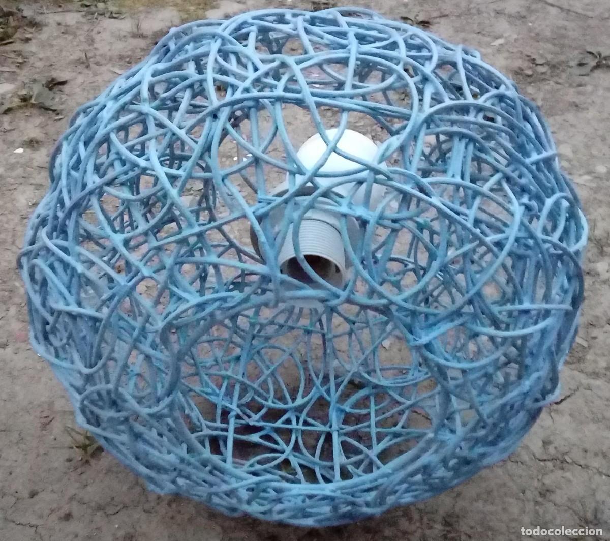 Antig&uuml;edades: Lampara de techo azul - Foto 2