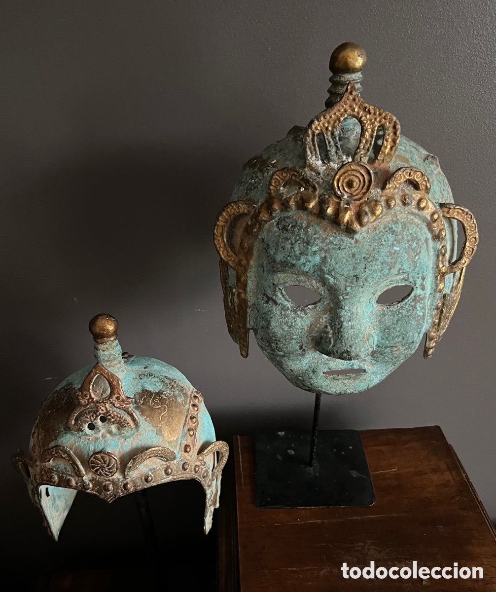Antig&uuml;edades: Corona y M&aacute;scara de bronce - Foto 2