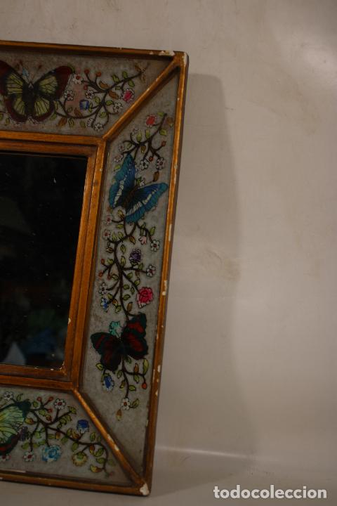 Antig&uuml;edades: espejo con mariposas - Foto 2