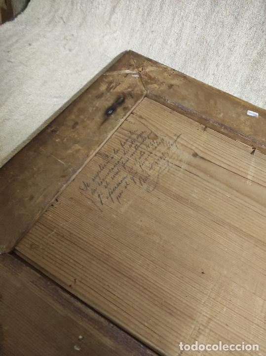 Antig&uuml;edades: Marco plano de madera de caoba.S XIX. - Foto 2