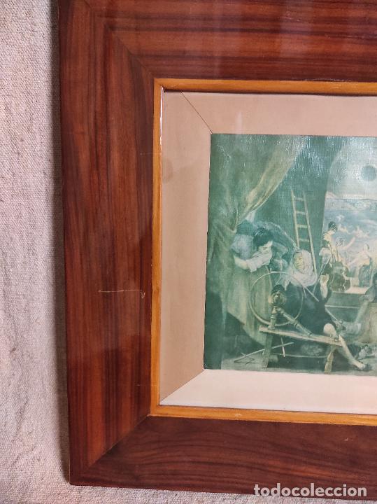 Antig&uuml;edades: Marco plano de madera de caoba.S XIX. - Foto 4