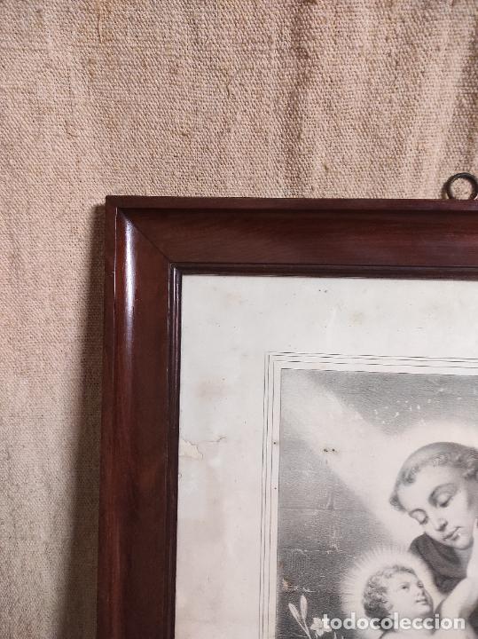 Antig&uuml;edades: Marco de caoba maciza.Imperio.S XIX. - Foto 4