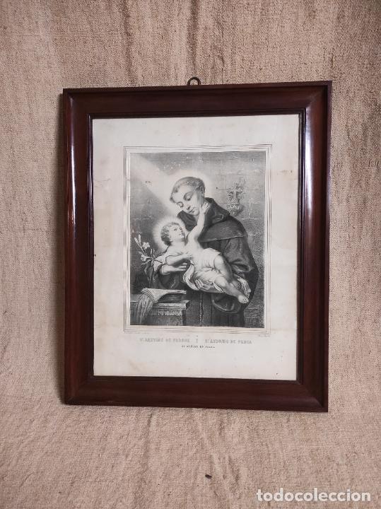 Antig&uuml;edades: Marco de caoba maciza.Imperio.S XIX. - Foto 1