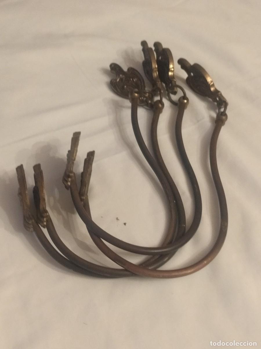Antig&uuml;edades: Lote de 4 percheros de pared de bronce y laton - Foto 1