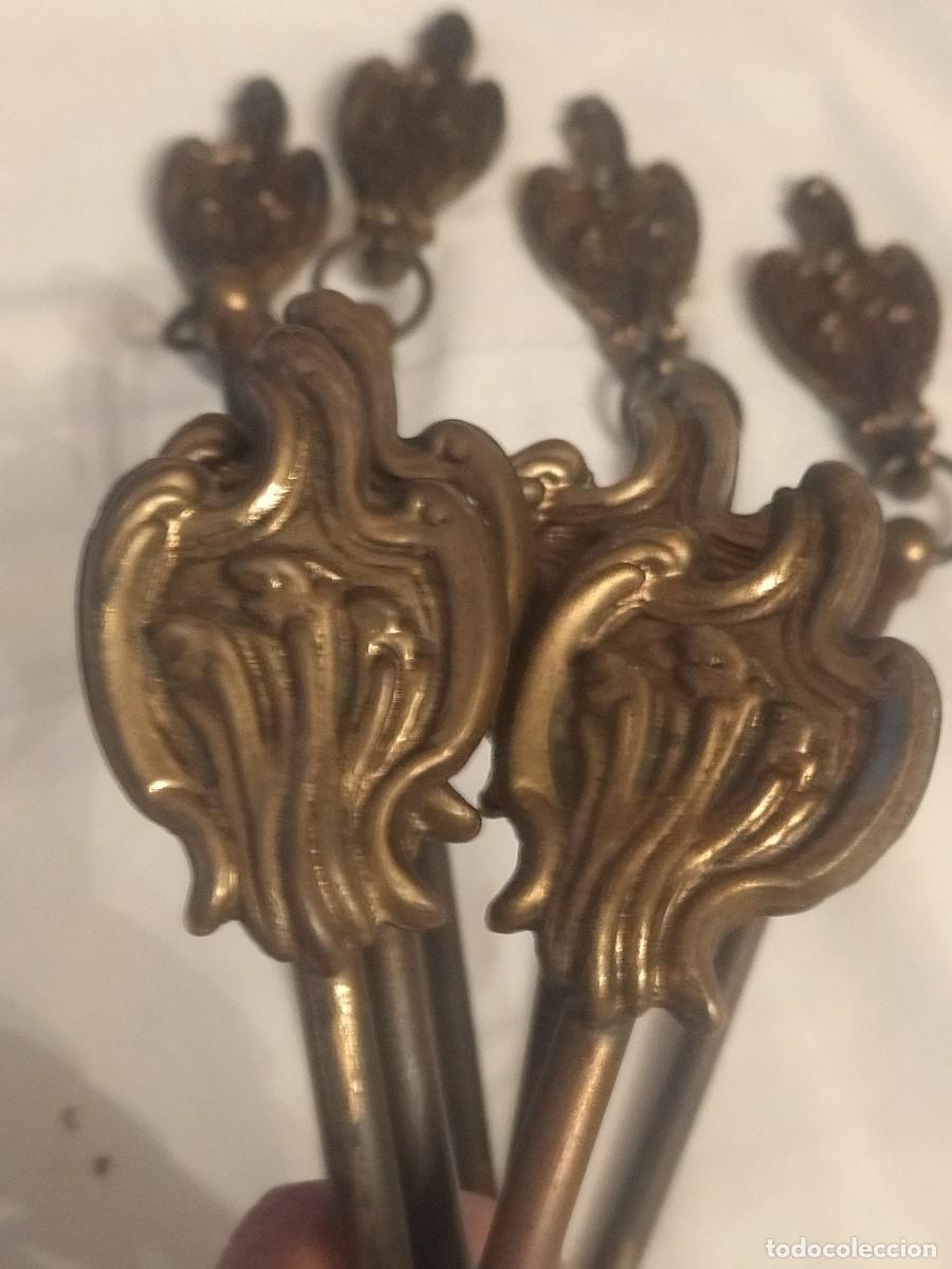 Antig&uuml;edades: Lote de 4 percheros de pared de bronce y laton - Foto 4