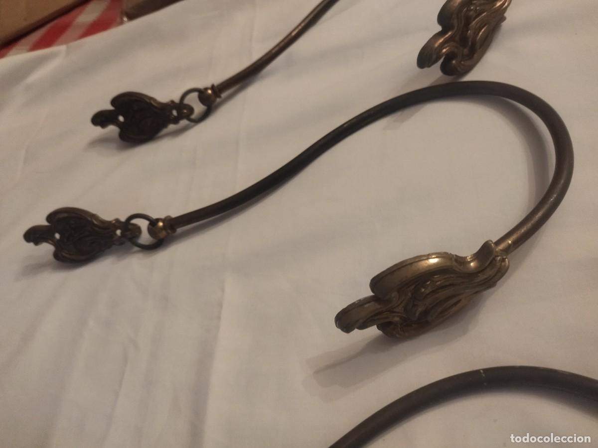 Antig&uuml;edades: Lote de 4 percheros de pared de bronce y laton - Foto 7