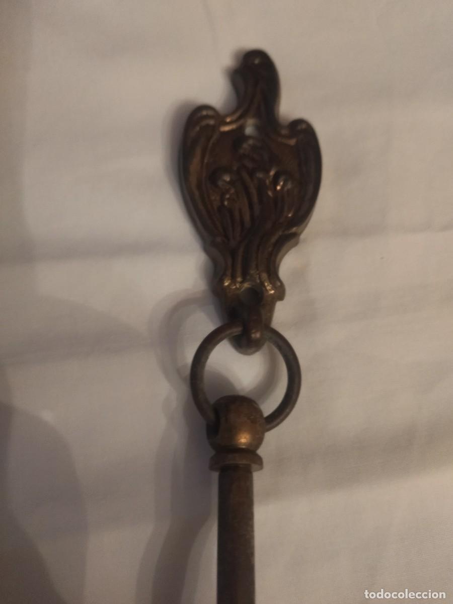 Antig&uuml;edades: Lote de 4 percheros de pared de bronce y laton - Foto 10