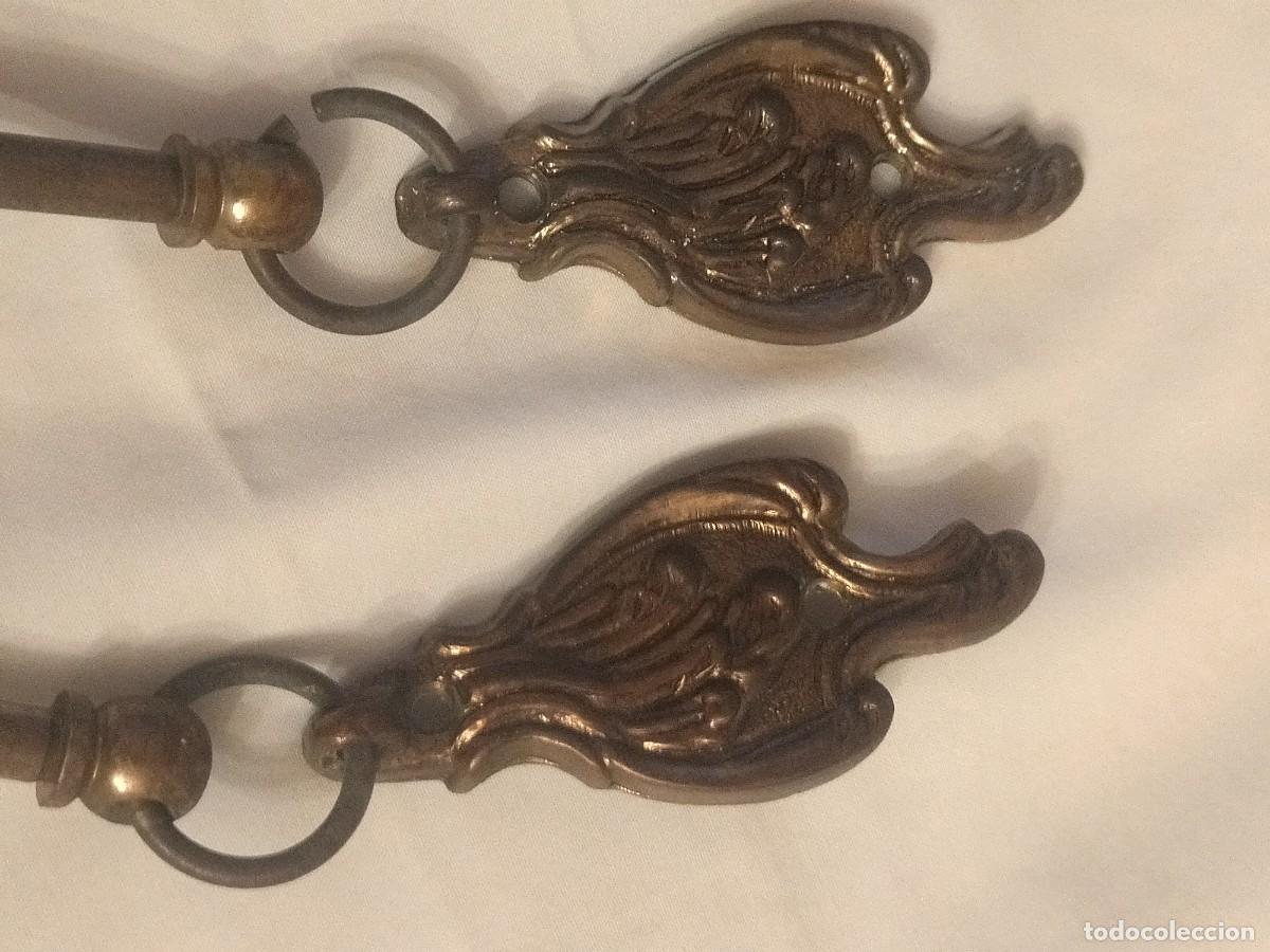 Antig&uuml;edades: Lote de 4 percheros de pared de bronce y laton - Foto 12