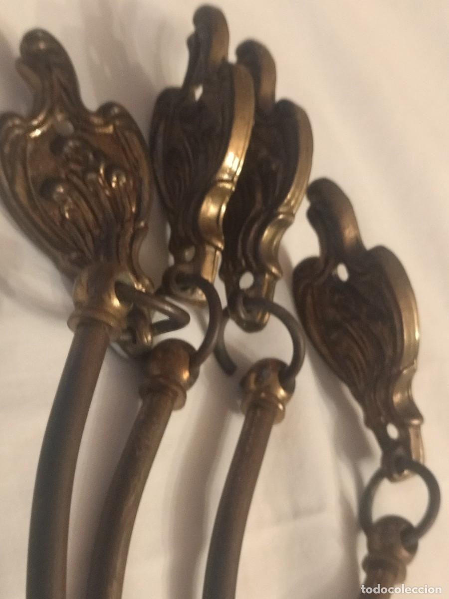 Antig&uuml;edades: Lote de 4 percheros de pared de bronce y laton - Foto 14
