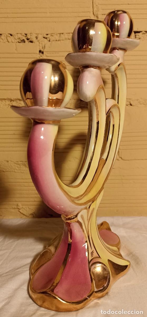 Antig&uuml;edades: Candelabro de porcelana - Foto 2