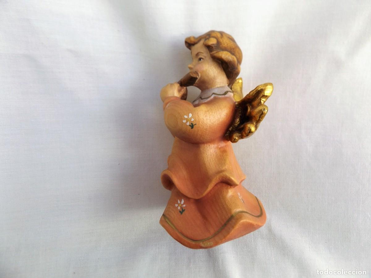 Antig&uuml;edades: peque&ntilde;o angel de madera - Foto 4