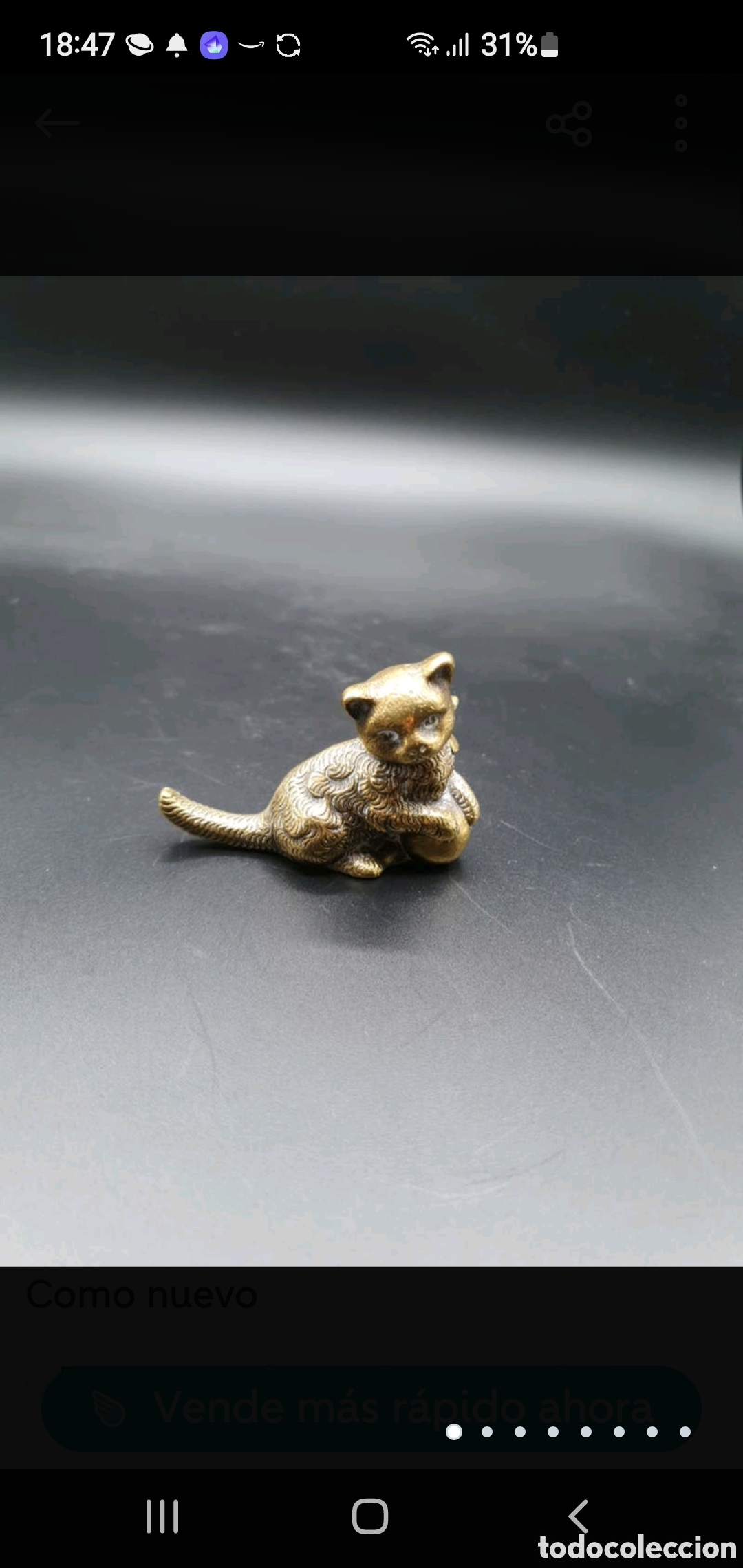 Antig&uuml;edades: Gatito bronce - Foto 2