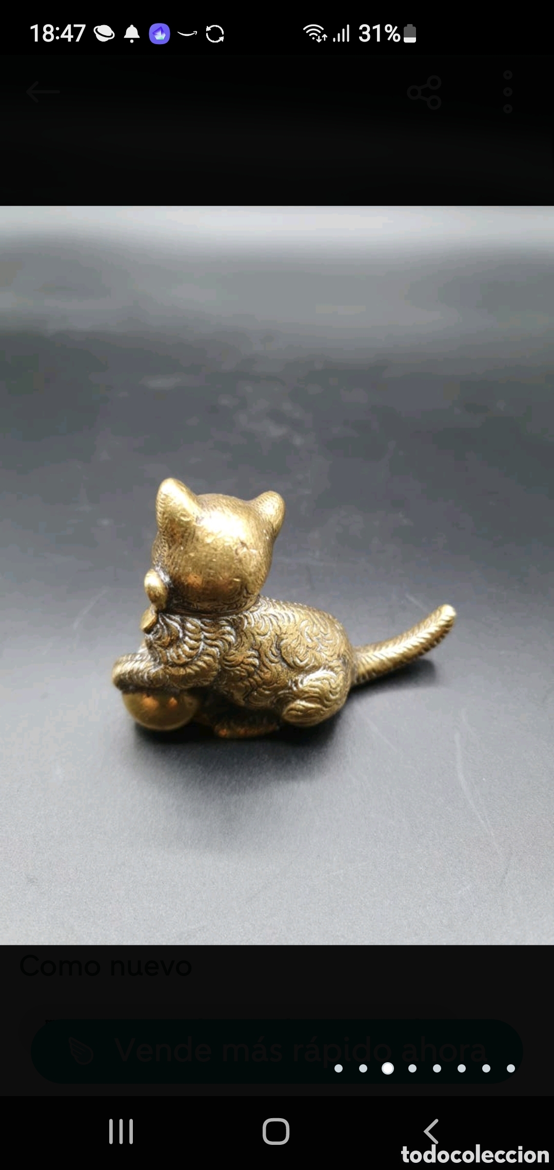 Antig&uuml;edades: Gatito bronce - Foto 4