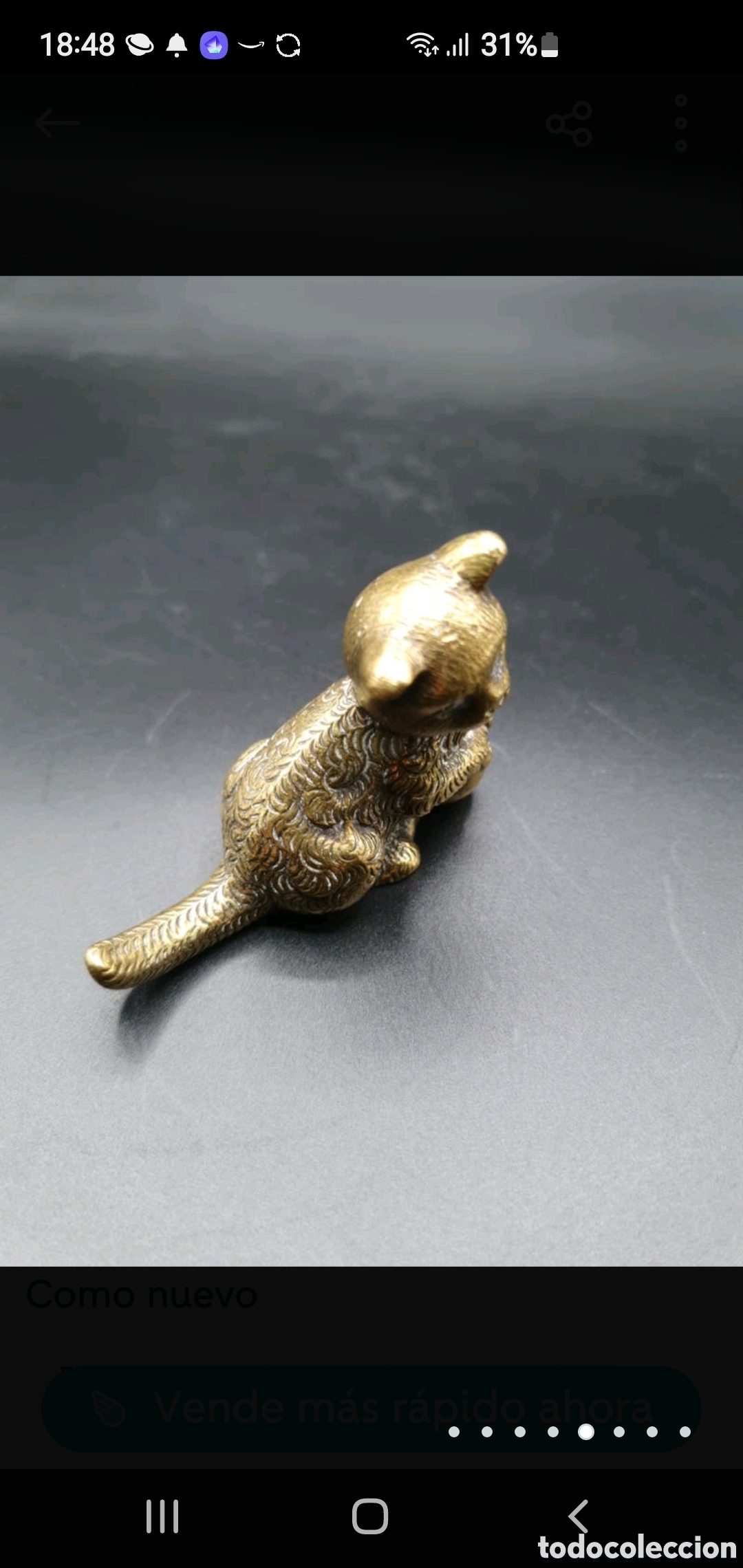 Antig&uuml;edades: Gatito bronce - Foto 6