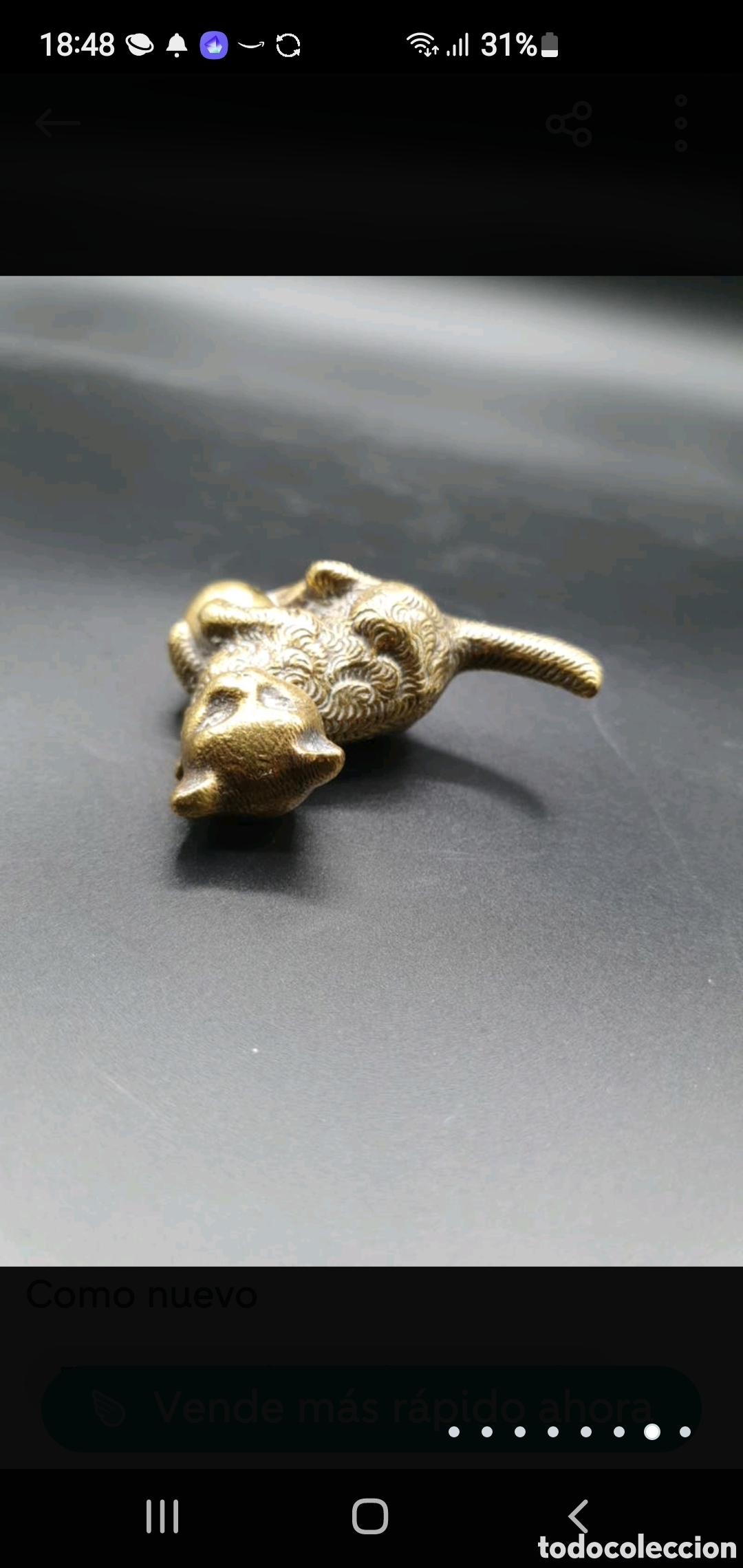 Antig&uuml;edades: Gatito bronce - Foto 8