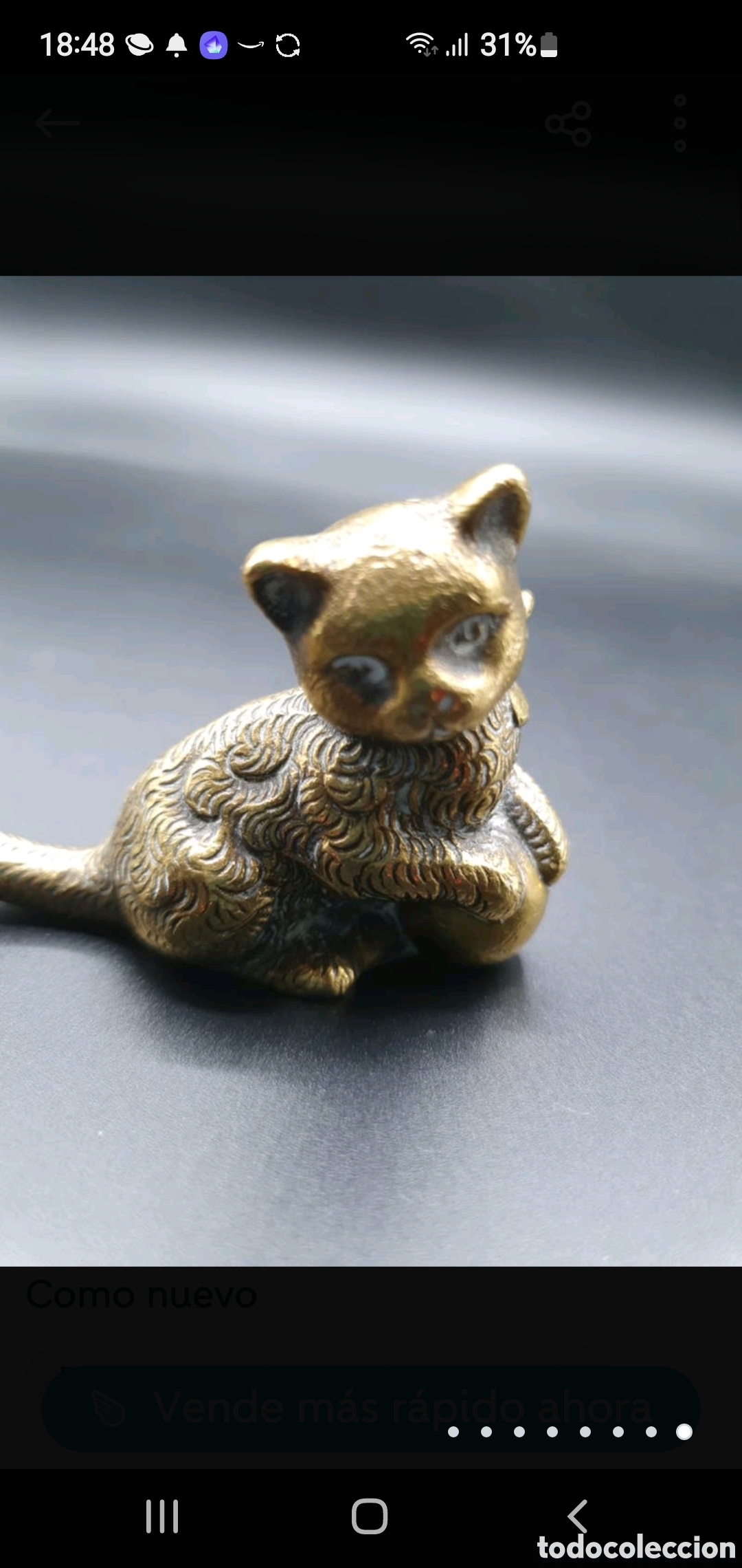 Antig&uuml;edades: Gatito bronce - Foto 9
