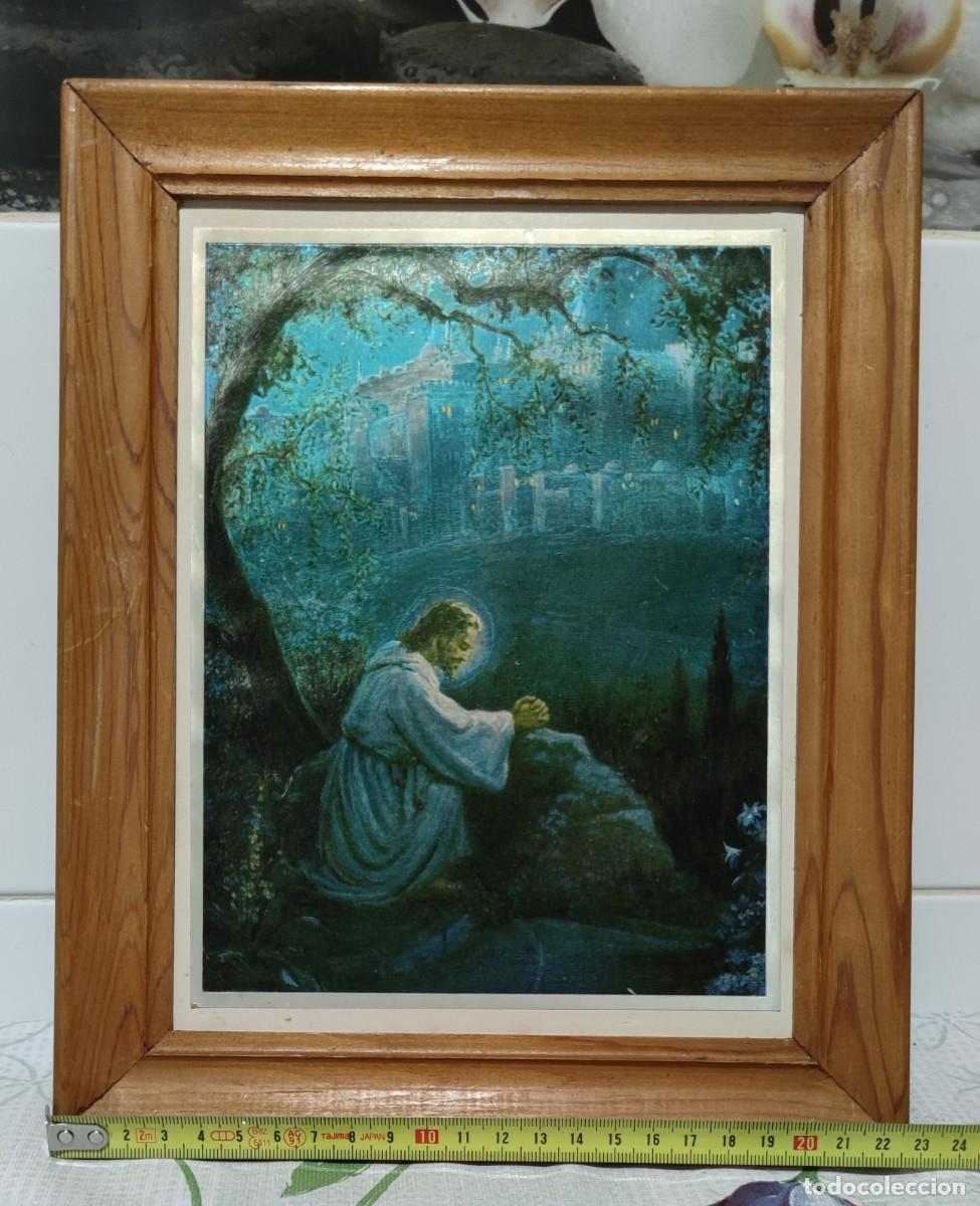 Antig&uuml;edades: Cuadro de Jesucristo rezando - Foto 3