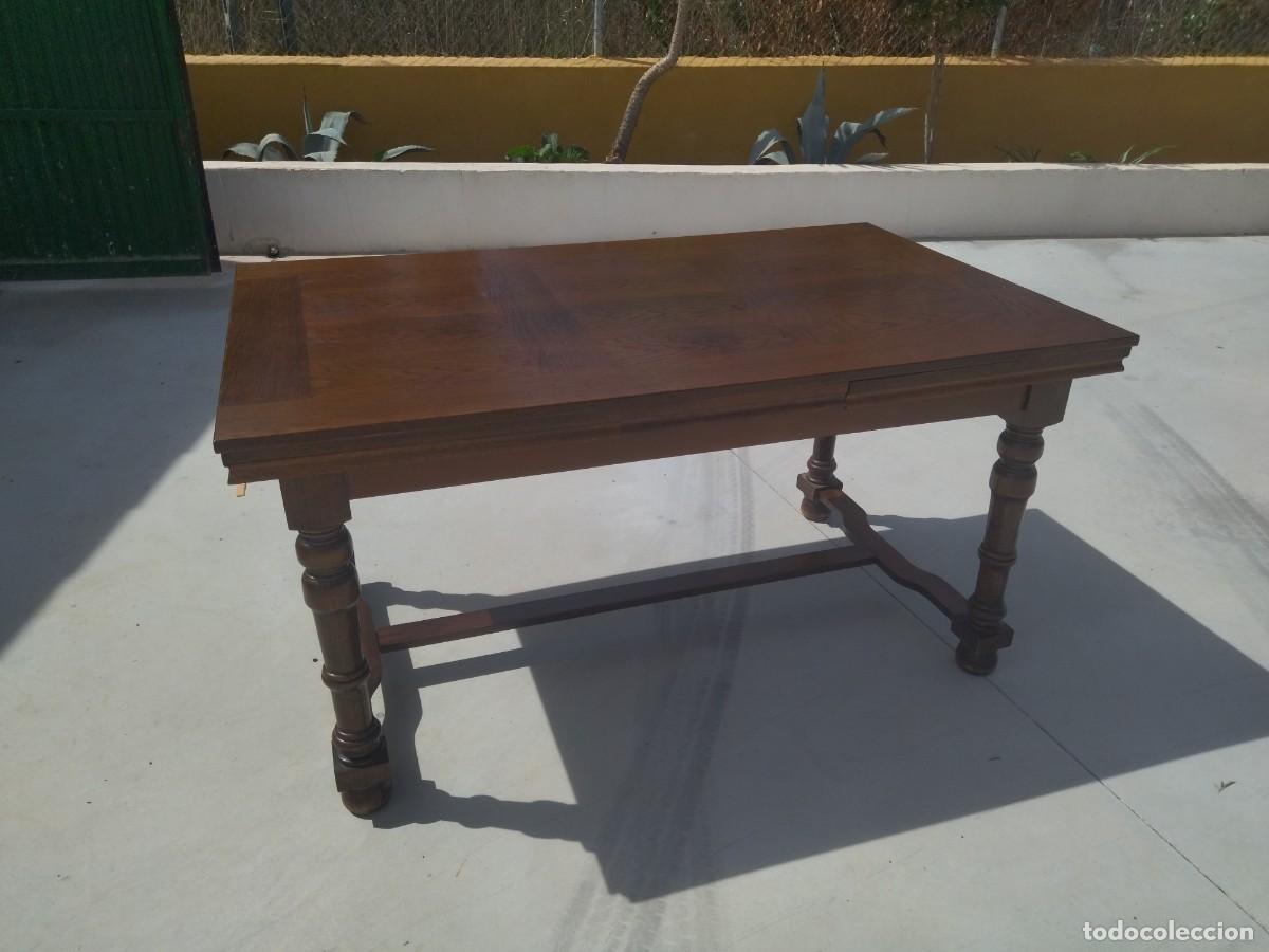 Antig&uuml;edades: Bonita mesa rectangular extensible de madera de roble. - Foto 1