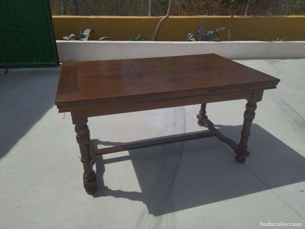 Antig&uuml;edades: Bonita mesa rectangular extensible de madera de roble. - Foto 2