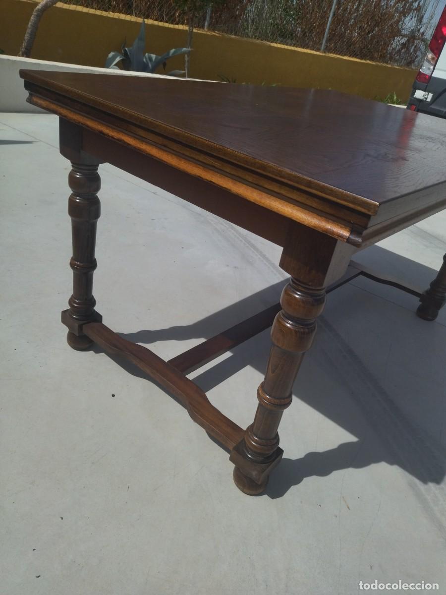 Antig&uuml;edades: Bonita mesa rectangular extensible de madera de roble. - Foto 6