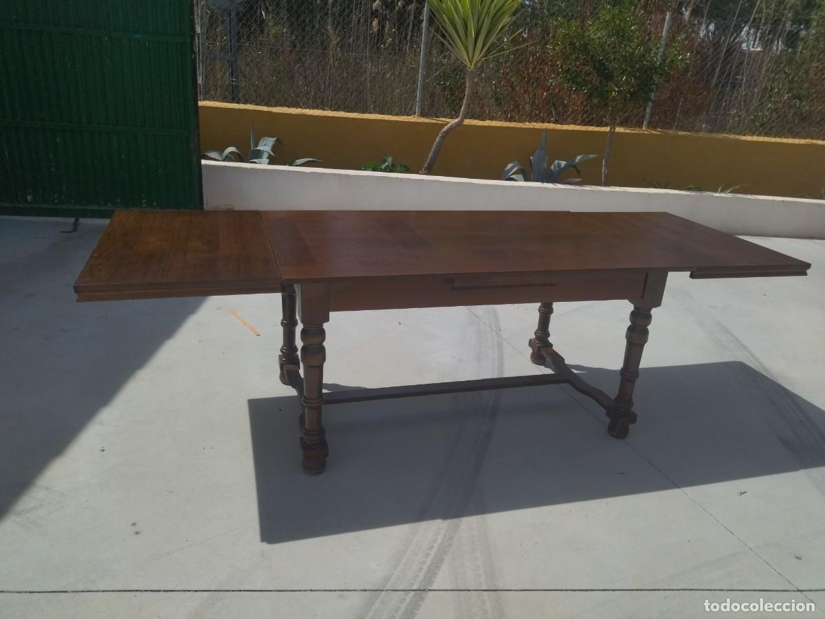 Antig&uuml;edades: Bonita mesa rectangular extensible de madera de roble. - Foto 9
