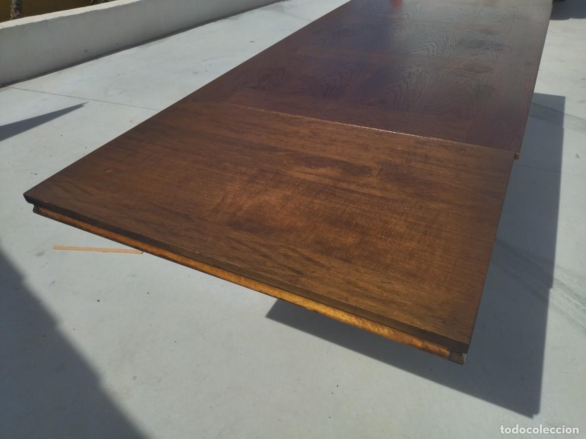Antig&uuml;edades: Bonita mesa rectangular extensible de madera de roble. - Foto 11