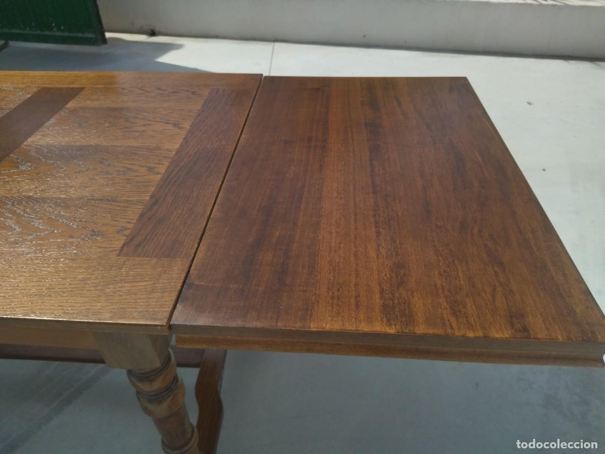 Antig&uuml;edades: Bonita mesa rectangular extensible de madera de roble. - Foto 12