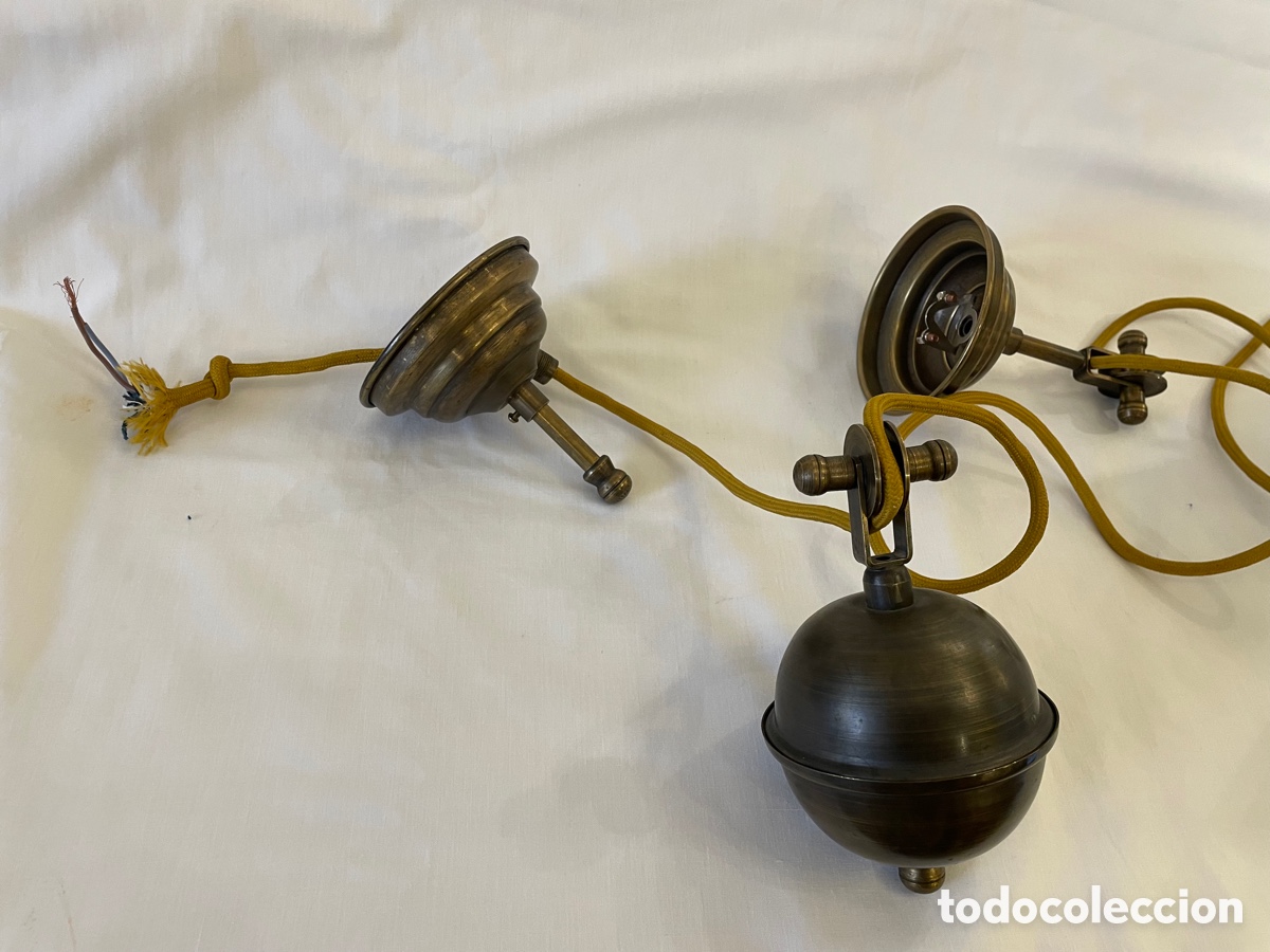 Antig&uuml;edades: L&aacute;mpara bronce siglo XX regulable - Foto 7