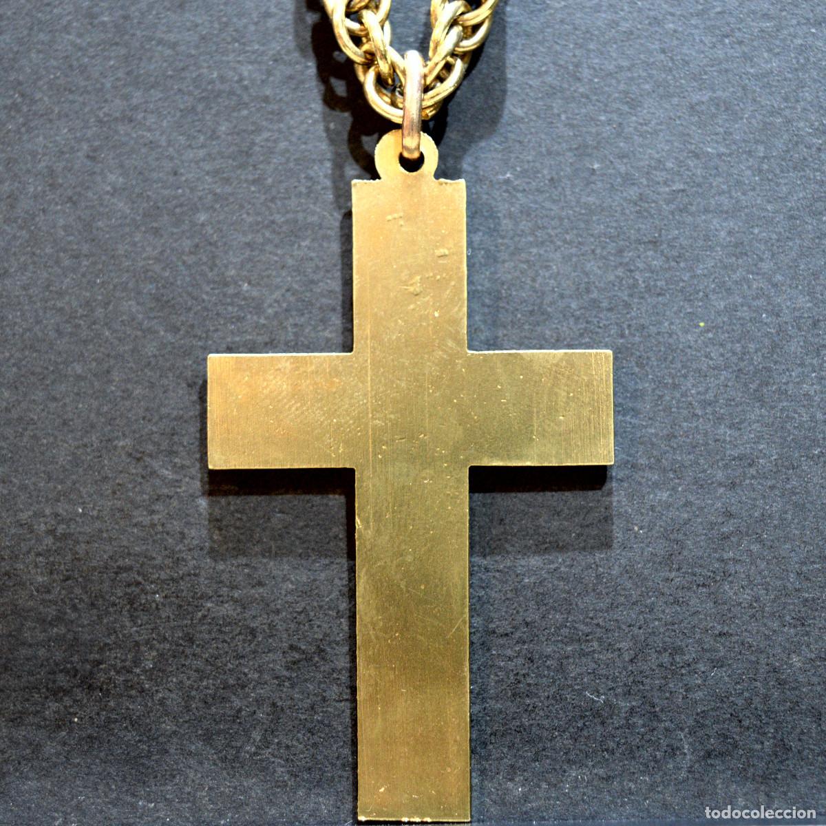 Antig&uuml;edades: ANTIGUO CORD&Oacute;N DE COMUNI&Oacute;N EN BRONCE CRUZ JESUITA - Foto 5