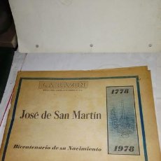 Antigüedades: SUPLEMENTO BICENTENARIO NACIMIENTO SAN MARTIN 1978 LA RAZON. Lote 401859059