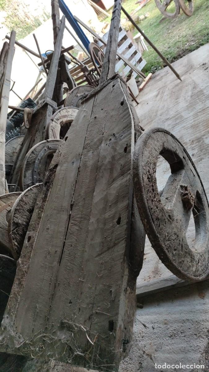 Antig&uuml;edades: Antiguo Carro Gallego de Madera - Foto 2