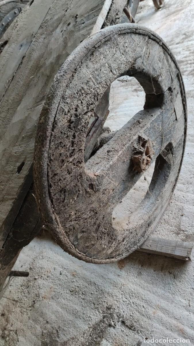 Antig&uuml;edades: Antiguo Carro Gallego de Madera - Foto 3