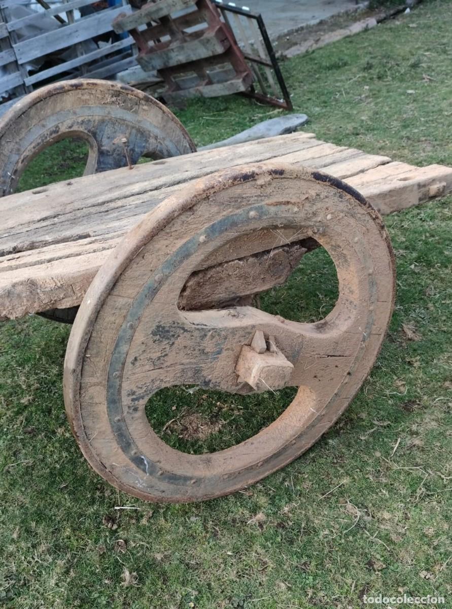 Antig&uuml;edades: Carro Gallego de Madera Centenario - Foto 4