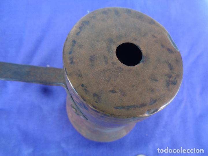 Antig&uuml;edades: ANTIGUA CHOCOLATERA DE COBRE Y FORJA - Foto 4