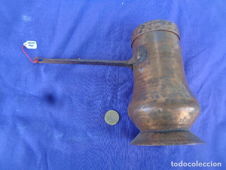 Antig&uuml;edades: ANTIGUA CHOCOLATERA DE COBRE Y FORJA - Foto 6
