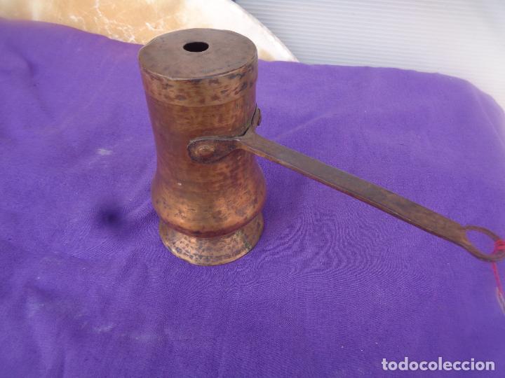 Antig&uuml;edades: ANTIGUA CHOCOLATERA DE COBRE Y FORJA - Foto 1