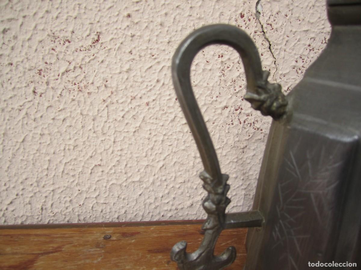 Antig&uuml;edades: Tetera china exagonal de esta&ntilde;o, con dibujos - Foto 3