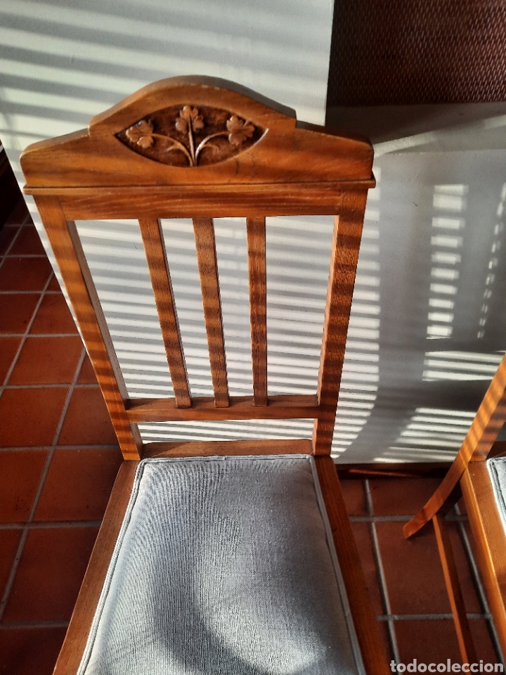 Antig&uuml;edades: Conjunto de seis sillas en madera de roble - Foto 2
