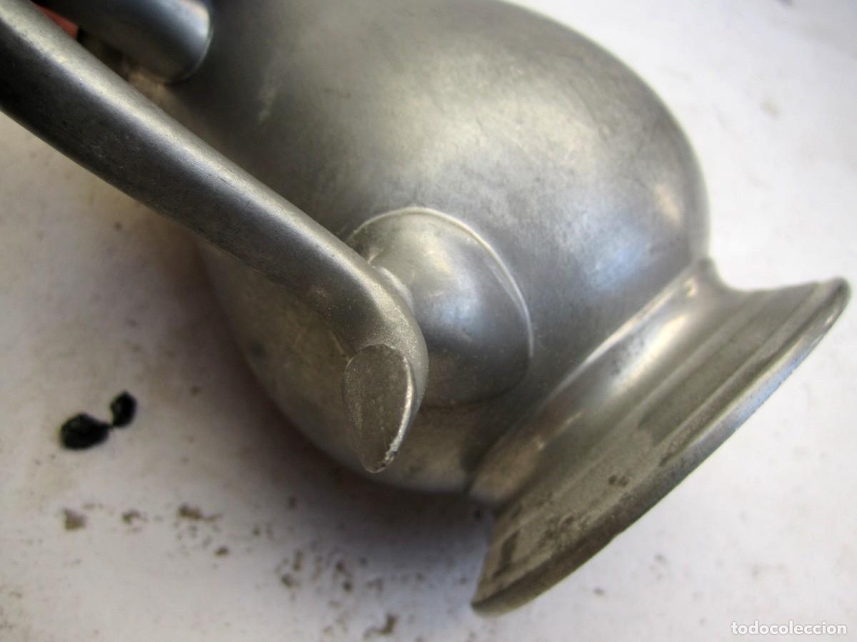 Antig&uuml;edades: Jarrita con tapa, inglesa de pewter - Foto 3