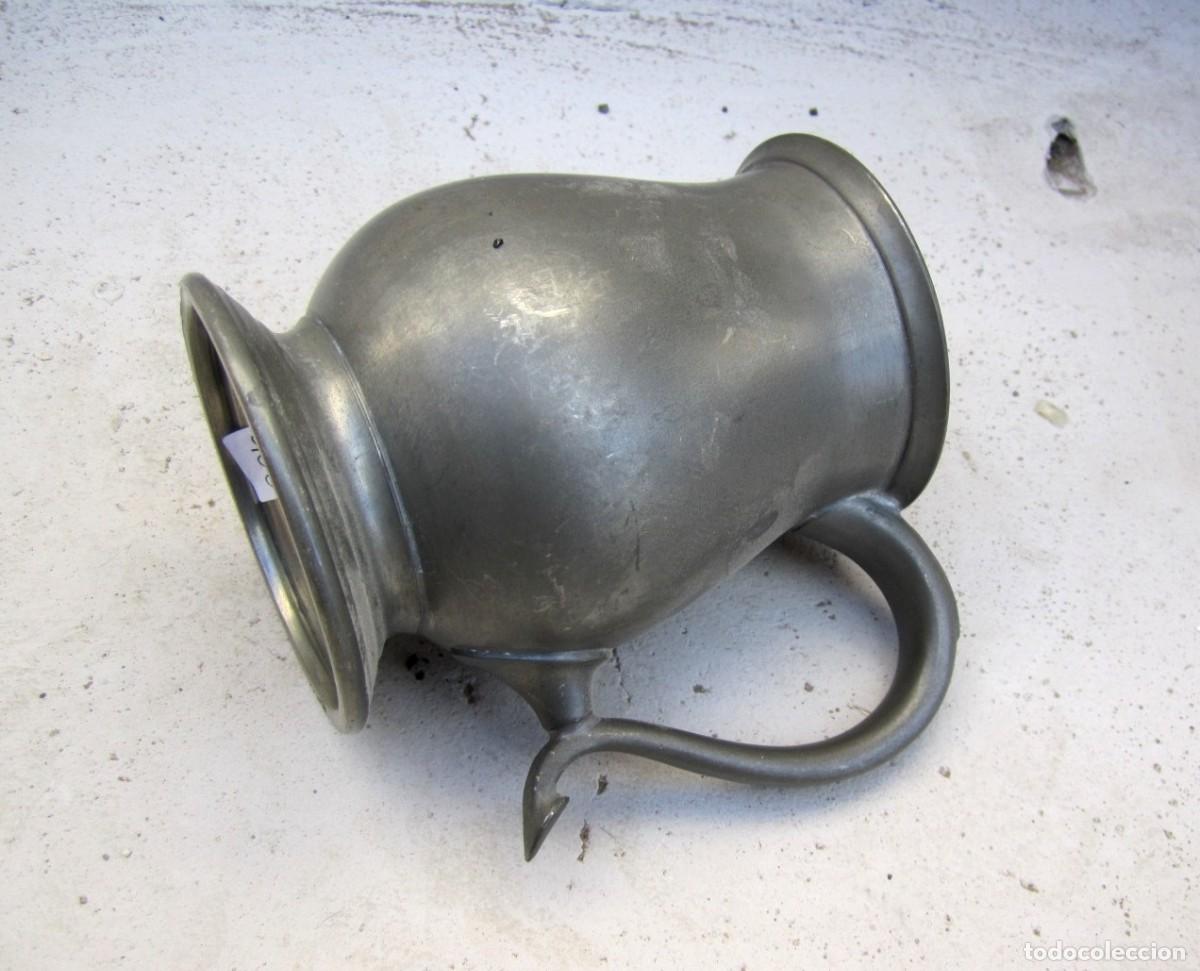 Antig&uuml;edades: Jarrita con asa de pewter, inglaterra, marcas en la base - Foto 4