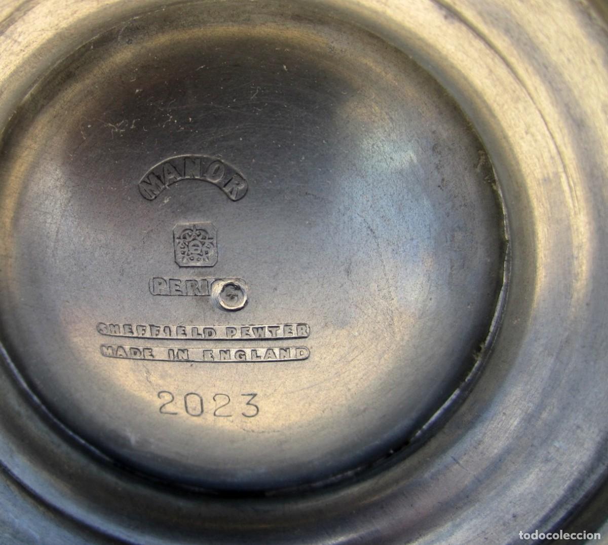 Antig&uuml;edades: Jarrita con asa de pewter, inglaterra, marcas en la base - Foto 5